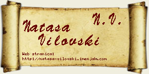 Nataša Vilovski vizit kartica